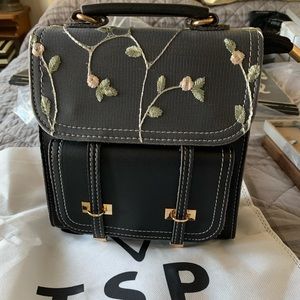 TSP Floral embroidery backpack black NEW